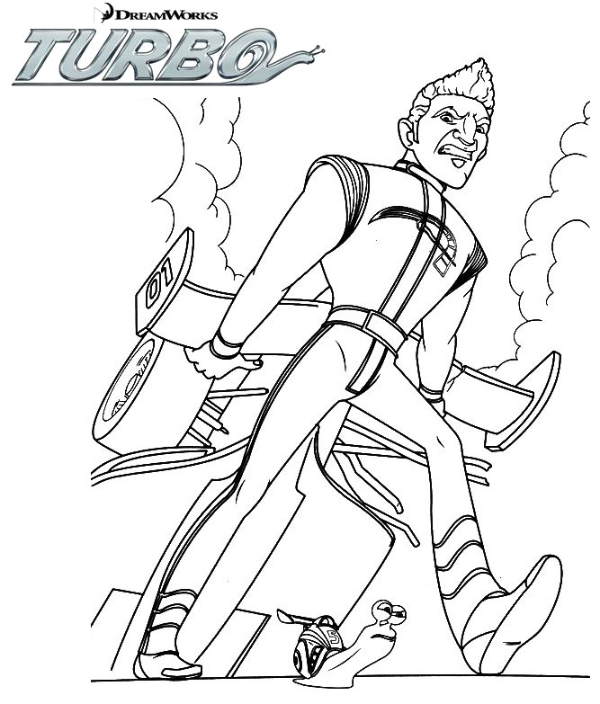 coloriage turbo l escargot conte guy la gagne